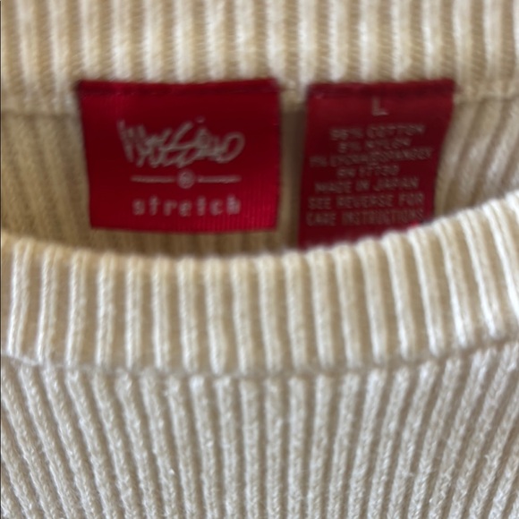 White Ribbed Top - Picture 3 of 4